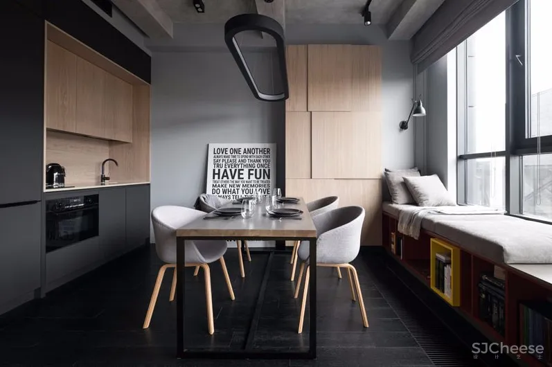 莫斯科：这间酷炫又硬朗的单身公寓丨屋主居然是位女士