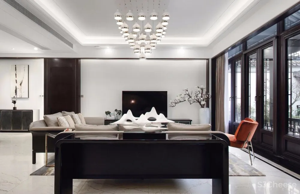 【半末设计新作】580㎡简约儒雅私宅设计落地方案