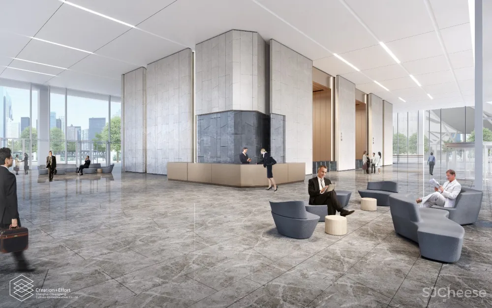 过往效果图案例第三弹~办公大堂为主-创腾文化