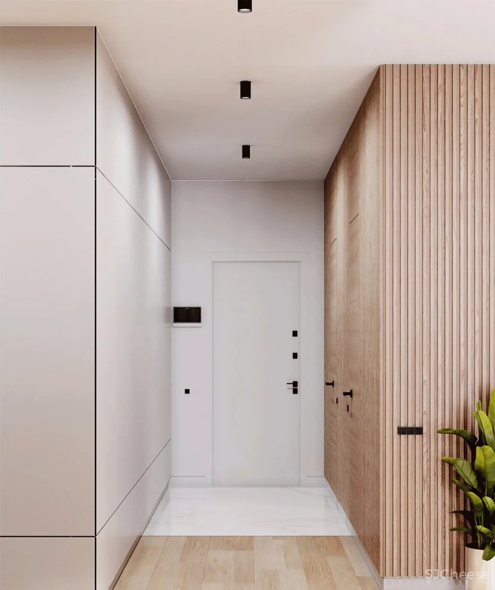 113㎡ 这样的木饰面墙设计丨30 年后都不过时