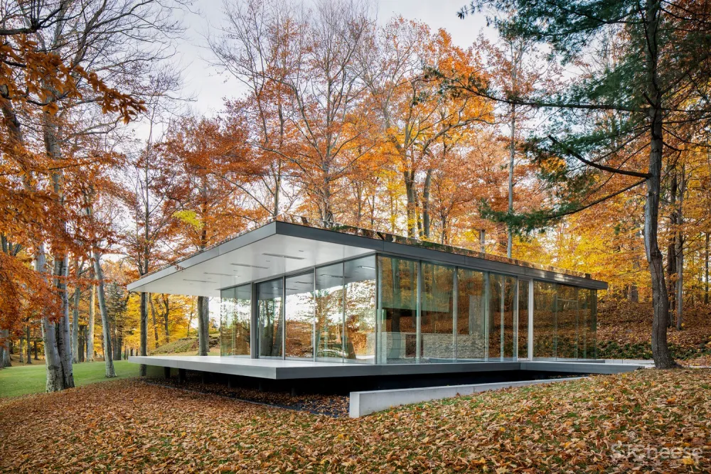 Daoust Lestage:森林中的玻璃住宅 Pavillon du Lac