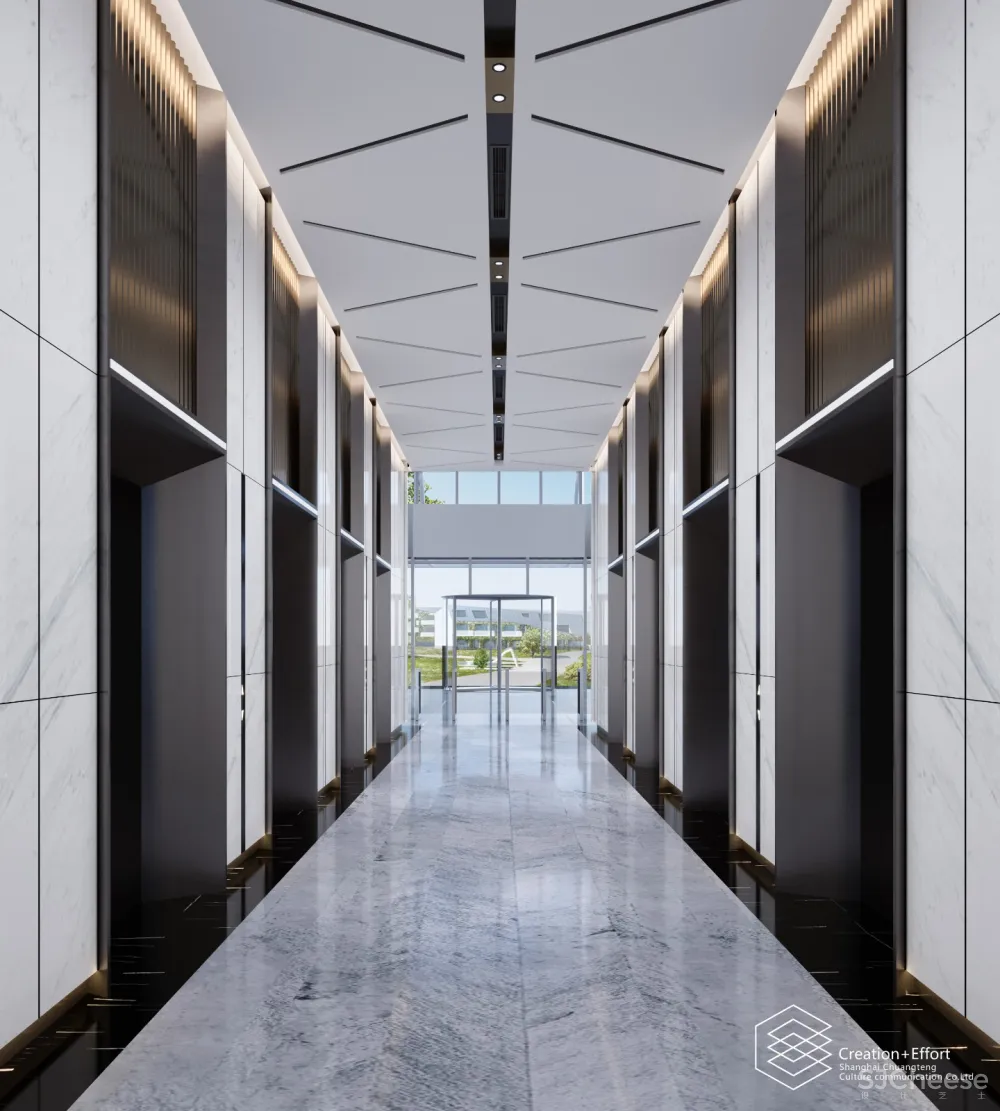 过往效果图案例第三弹~办公大堂为主-创腾文化