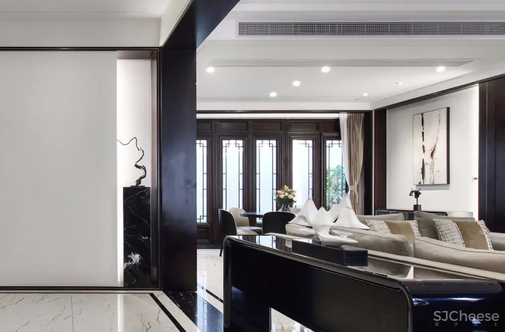 【半末设计新作】580㎡简约儒雅私宅设计落地方案