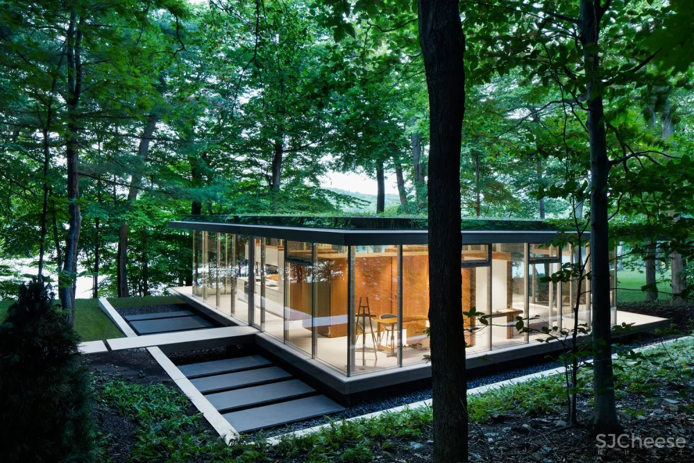 Daoust Lestage:森林中的玻璃住宅 Pavillon du Lac