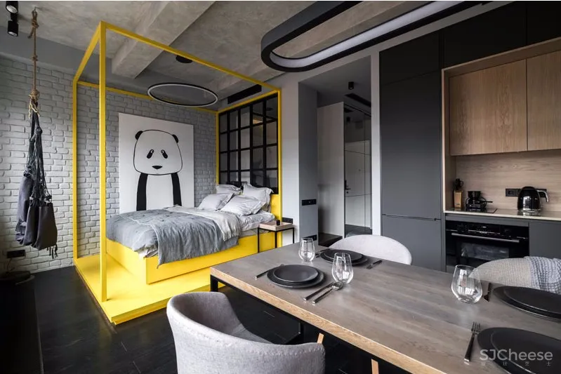 莫斯科：这间酷炫又硬朗的单身公寓丨屋主居然是位女士