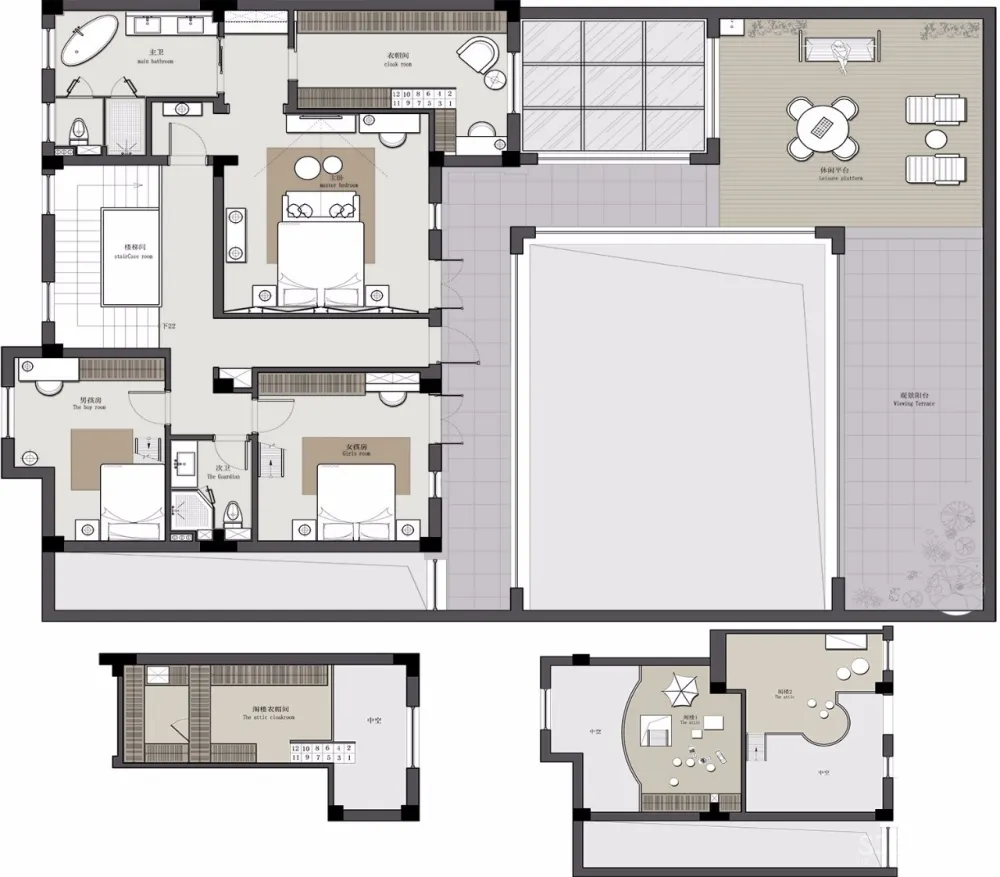 800m²法式合院丨演绎现代轻奢版时尚豪宅