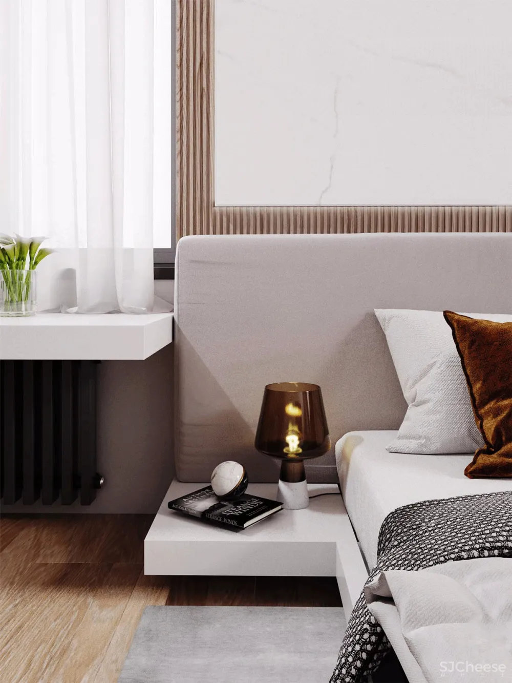 113㎡ 这样的木饰面墙设计丨30 年后都不过时