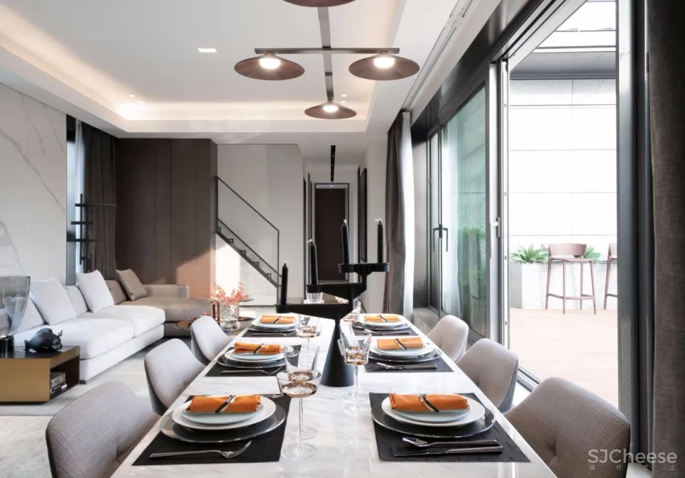 高端别墅样板房丨静谧悠然的简约设计