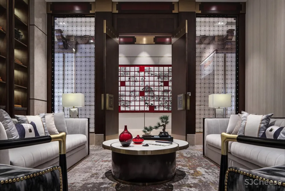 1000㎡新东方风格售楼中心设计丨通过艺术设计诠释东方古典韵味与现代艺术形态