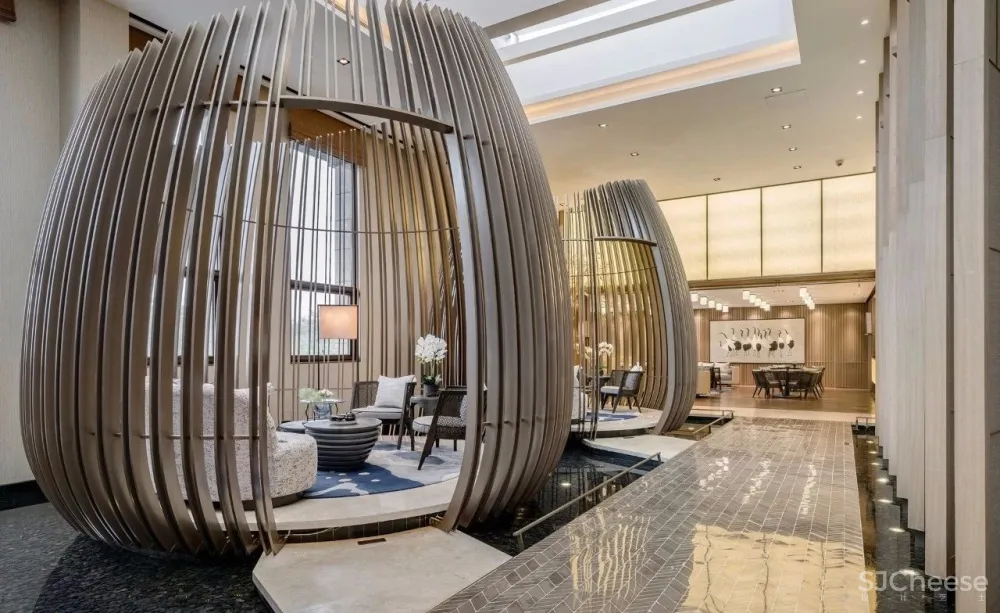 【达观设计新作】将“东方园林”的概念植入1200㎡售楼处室内设计