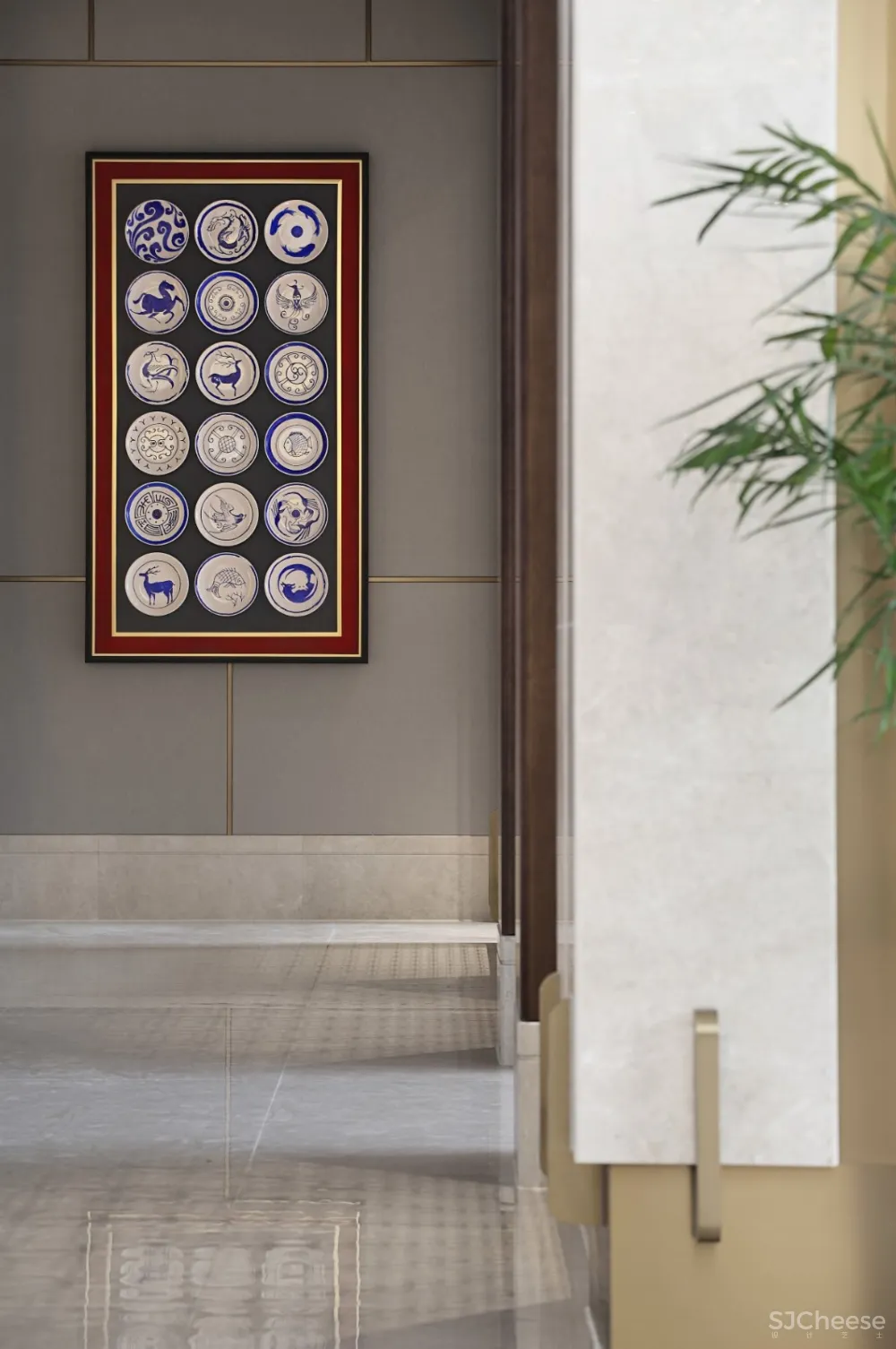 1000㎡新东方风格售楼中心设计丨通过艺术设计诠释东方古典韵味与现代艺术形态