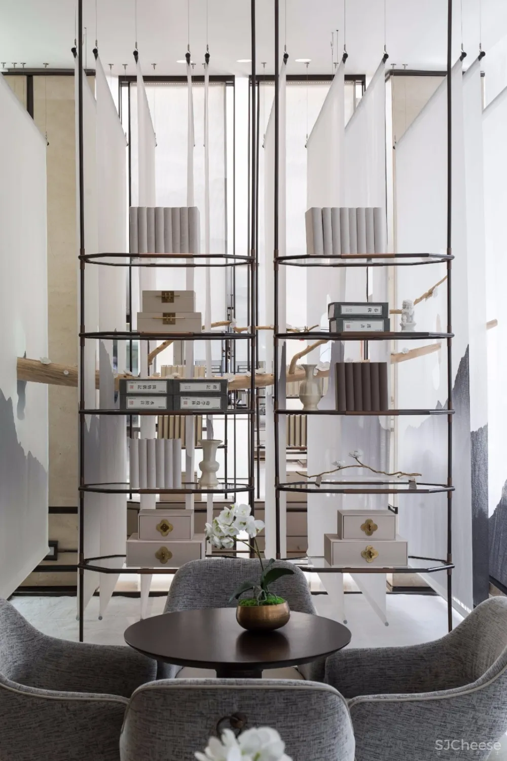 概念来源于《桃花源记》的售楼处设计丨独具文人雅士气质