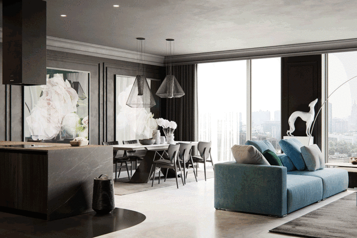 高级黑的护墙板设计丨让你家颜值翻一倍