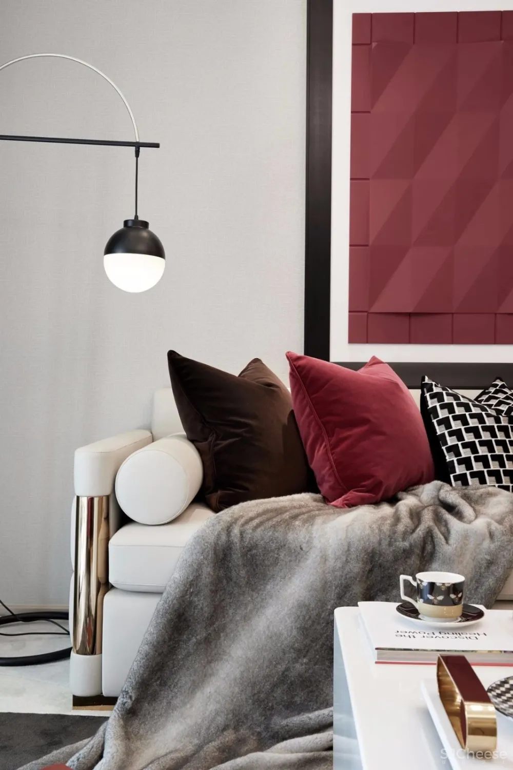 ‘’红梨色‘’点缀的奢丽雅致样板房丨这是一场以取悦自我为主题的视觉盛宴