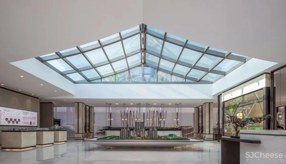 概念来源于《桃花源记》的售楼处设计丨独具文人雅士气质