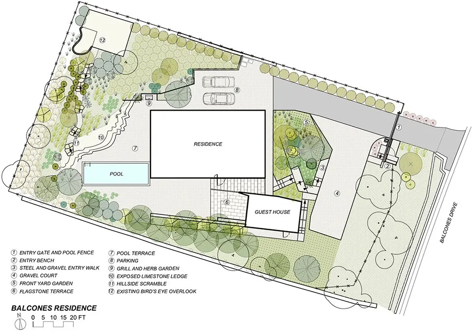 2018 ASLA住宅设计类杰出奖: Balcones住宅,美国奥斯汀 / Word + Carr Design Group