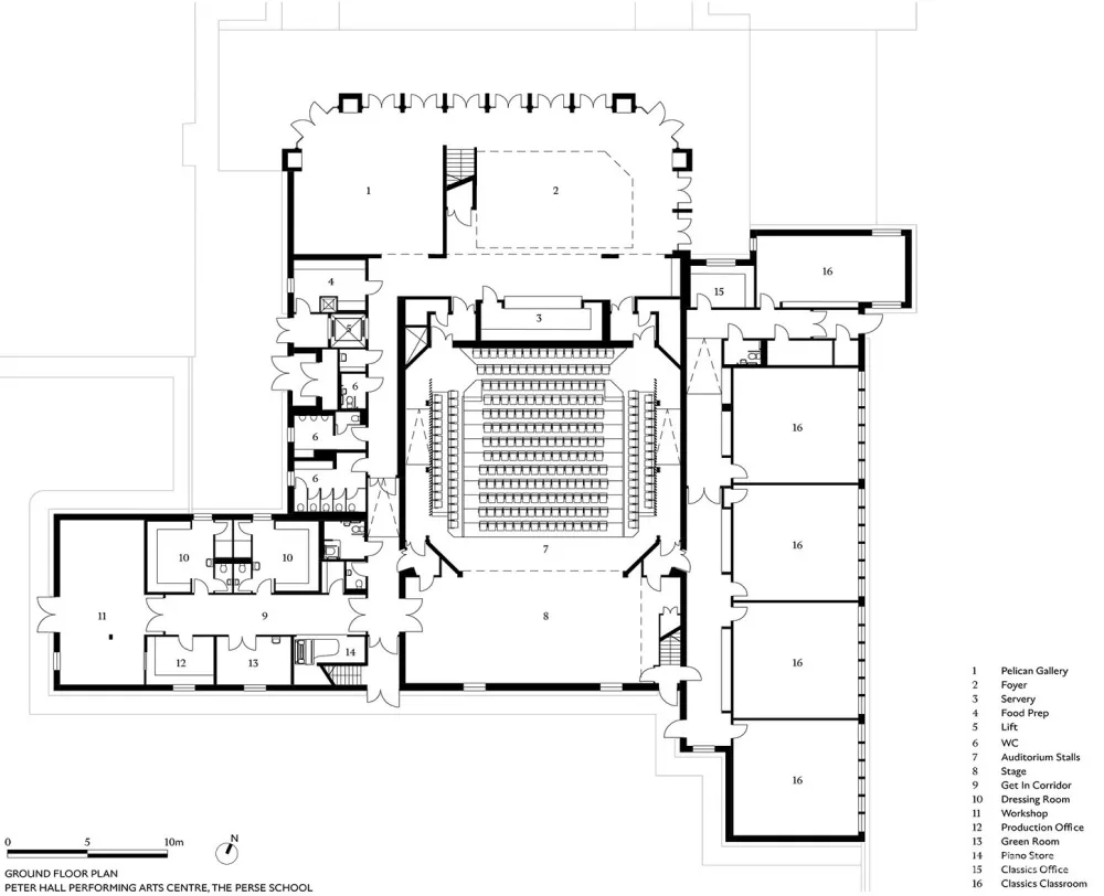 佩斯学校Peter Hall表演艺术中心,英国剑桥 / Haworth Tompkins