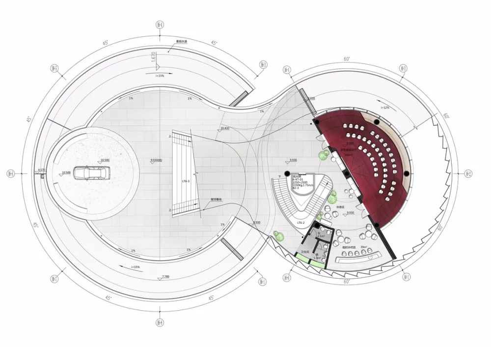 【于强设计&沃屋陈设】2600㎡“汽车主题“的售楼中心,酷爆了