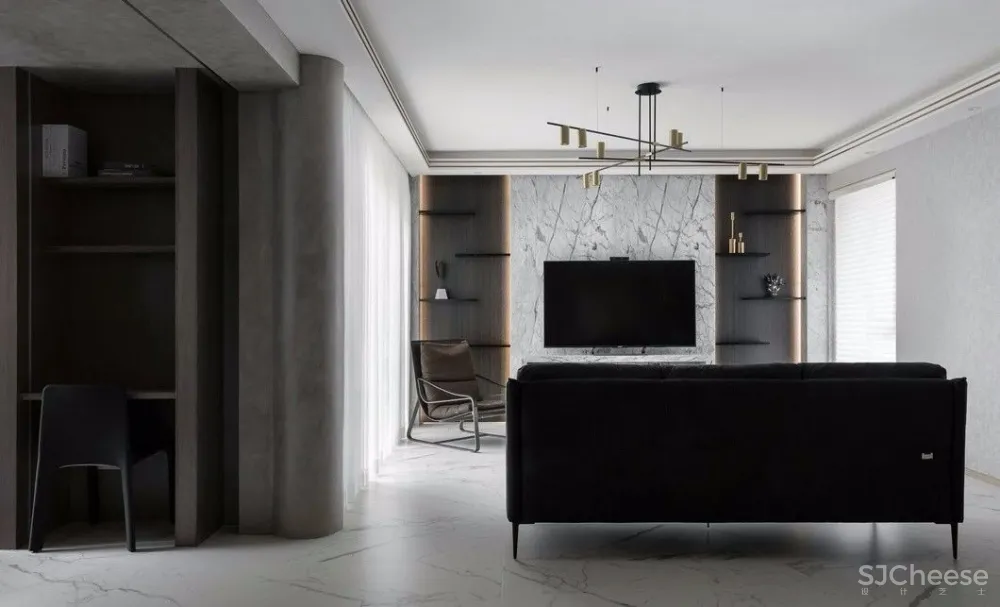 黑白灰+大理石丨更显理性沉稳