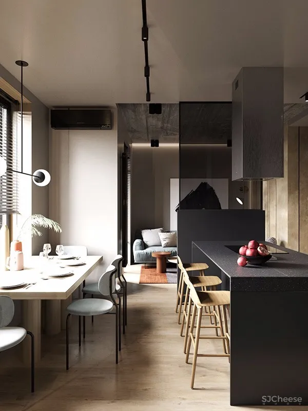 56㎡ 这样设计丨完美利用每一寸空间