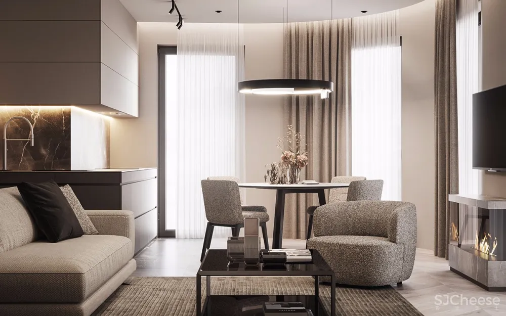 105㎡ 简约+高级灰+轻奢丨最理想的家就长这样