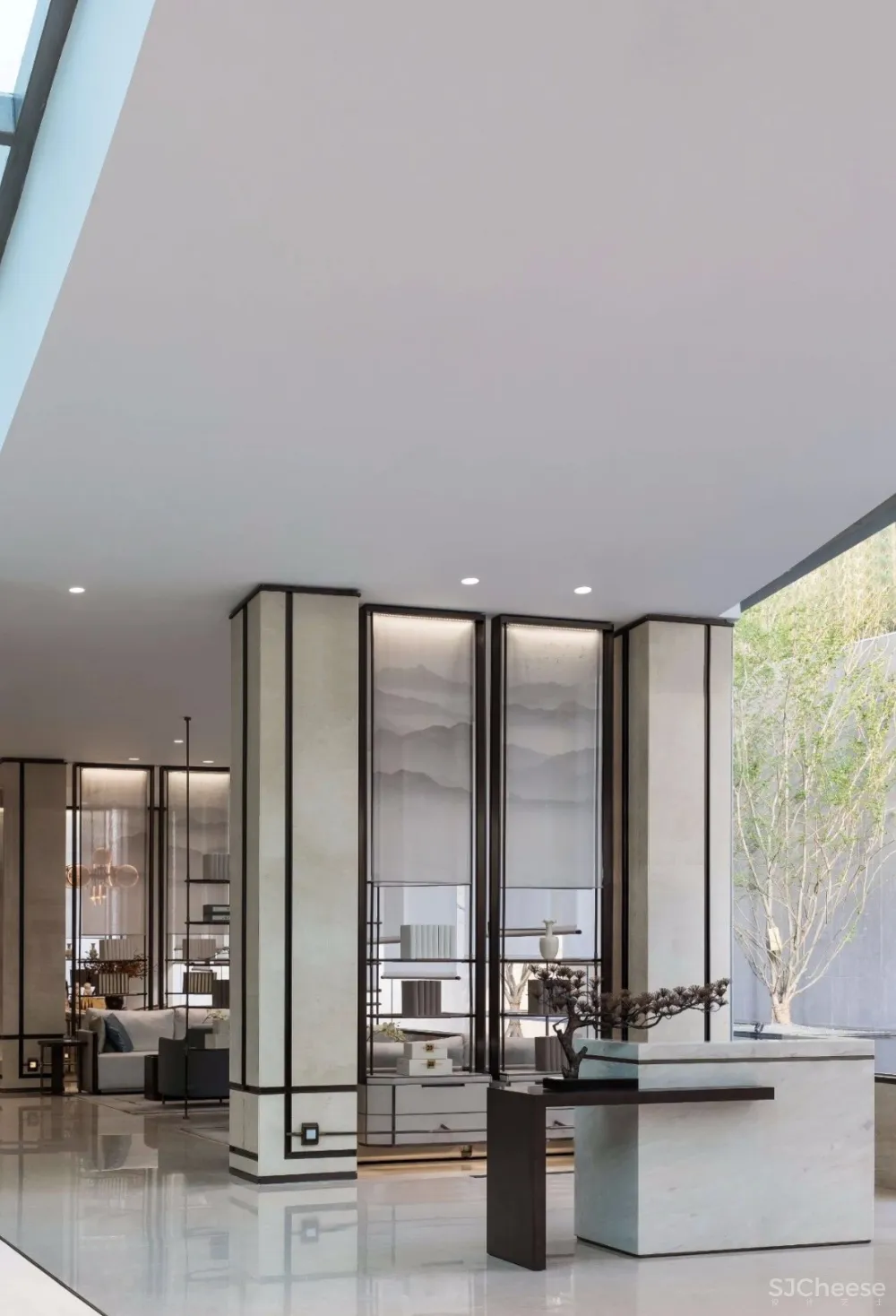 概念来源于《桃花源记》的售楼处设计丨独具文人雅士气质