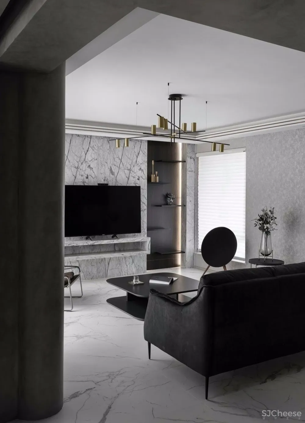 黑白灰+大理石丨更显理性沉稳