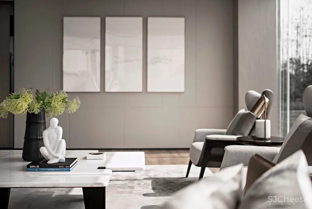 新作 | 长沙卓越青竹湖:静雅高级灰,诠释气度不凡的设计语境