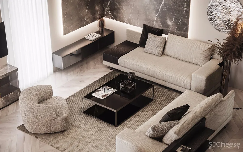 105㎡ 简约+高级灰+轻奢丨最理想的家就长这样