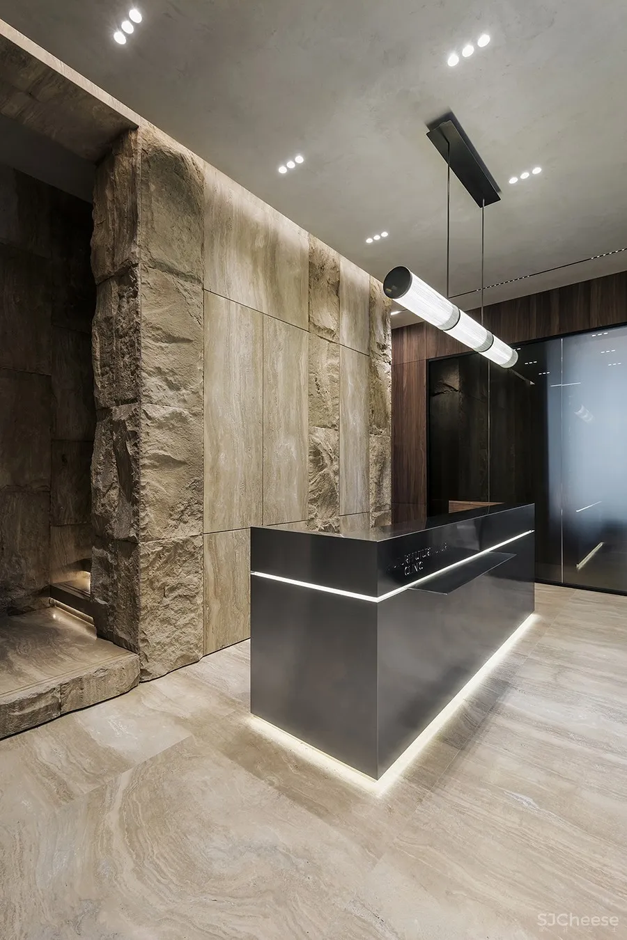 首发 | YoDezeen将石头搬到了室内:基辅美容医学未来诊所