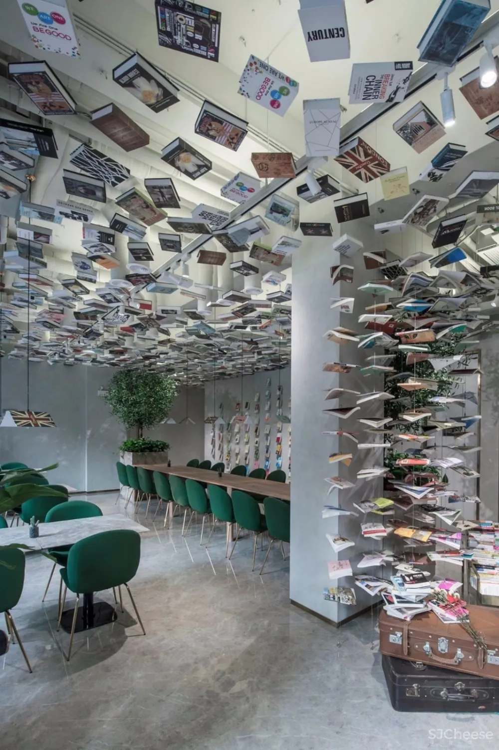 600㎡以‘’书‘’为主题新杂志咖啡设计