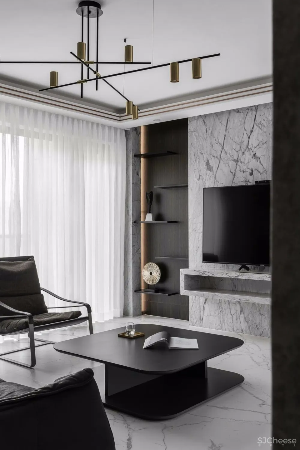 黑白灰+大理石丨更显理性沉稳