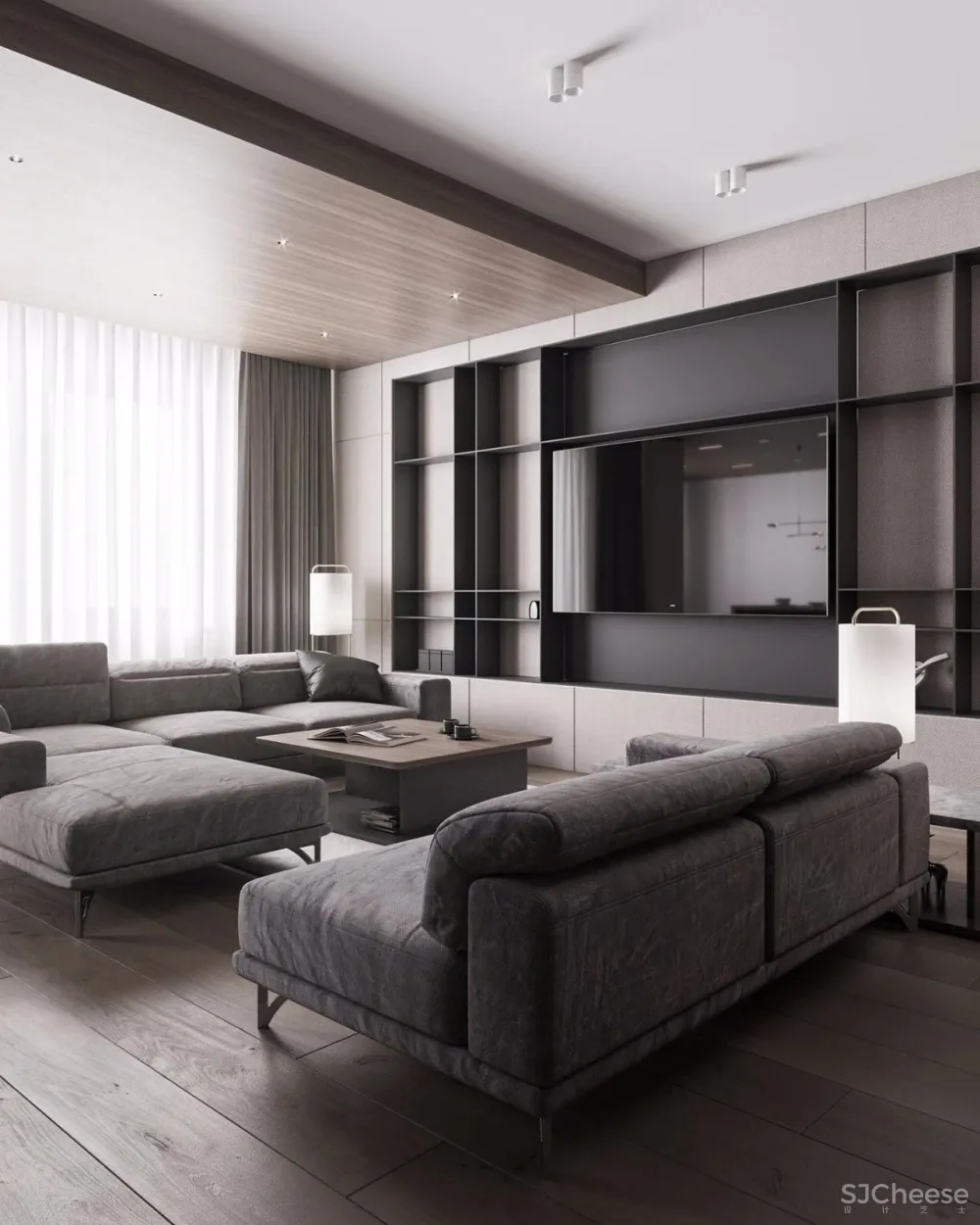 120㎡ 现代简约风丨想拥有这个大客厅