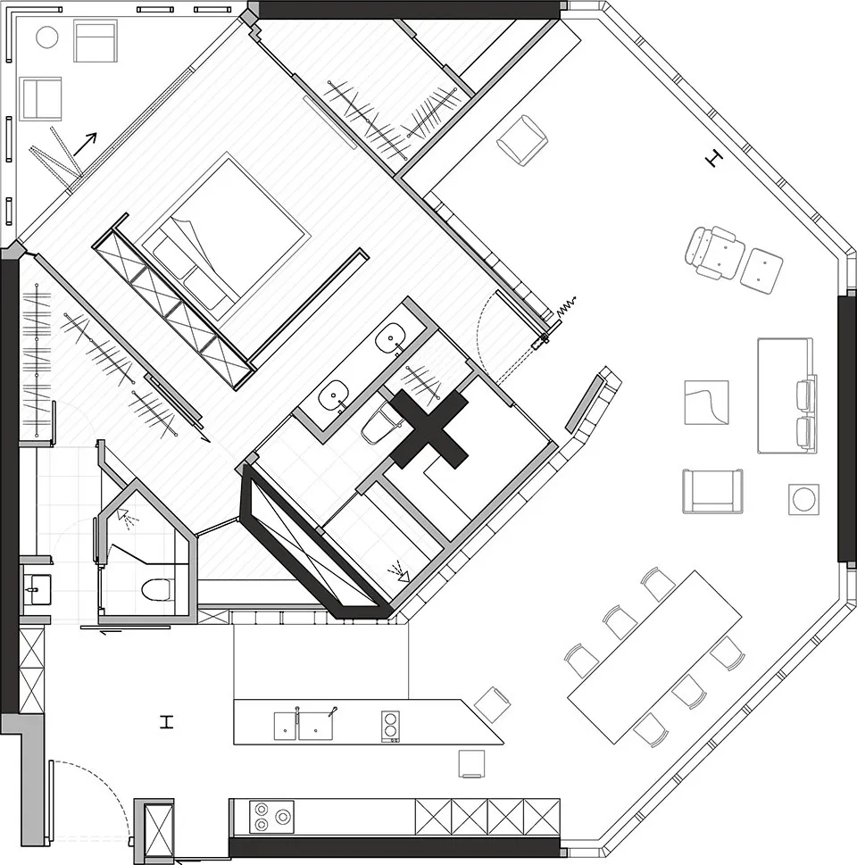 八角·三线 + 一方，台北 / 创研空间