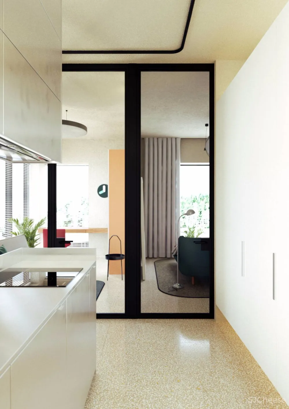 76㎡ 两室两卫丨开放式的设计