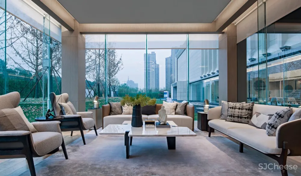 新作 | 长沙卓越青竹湖:静雅高级灰,诠释气度不凡的设计语境