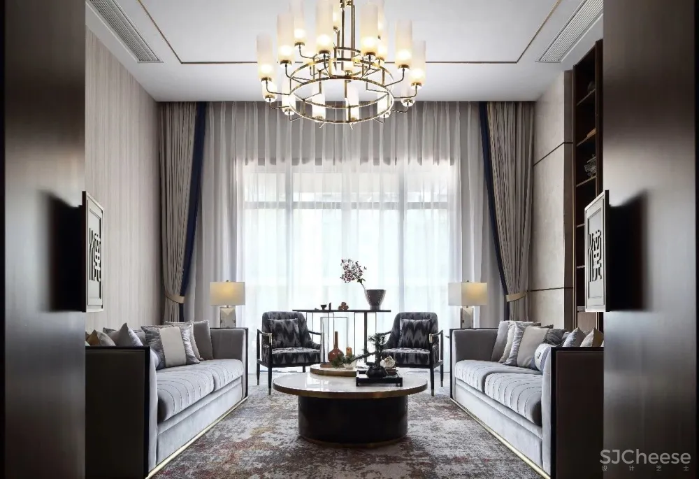 1000㎡新东方风格售楼中心设计丨通过艺术设计诠释东方古典韵味与现代艺术形态