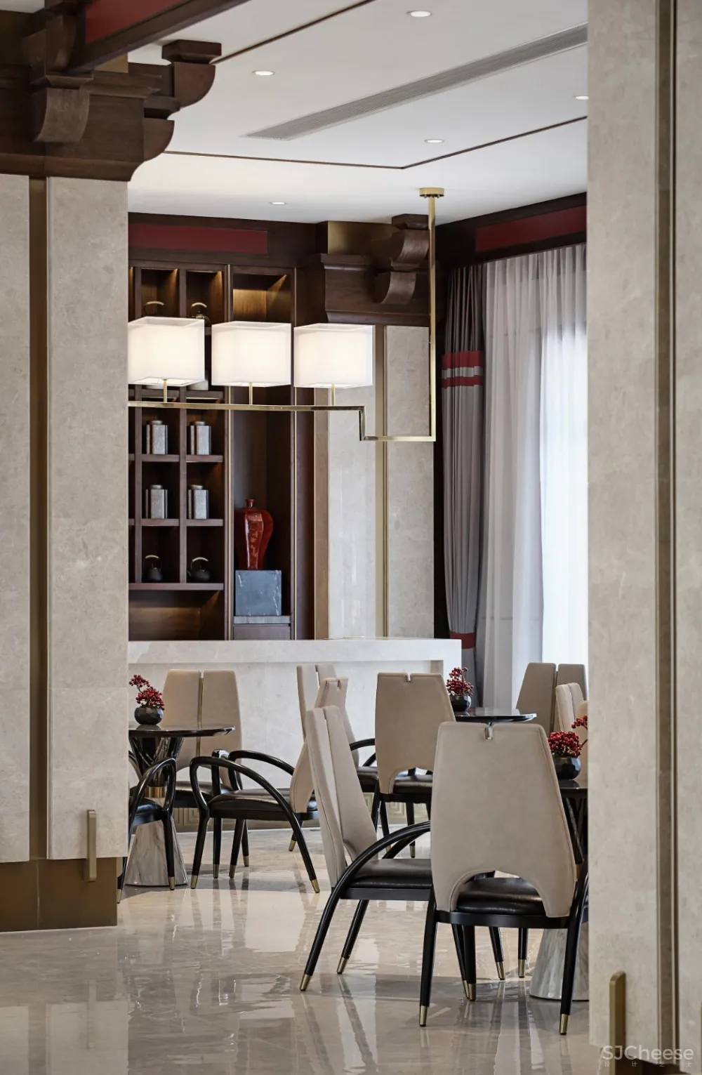 1000㎡新东方风格售楼中心设计丨通过艺术设计诠释东方古典韵味与现代艺术形态