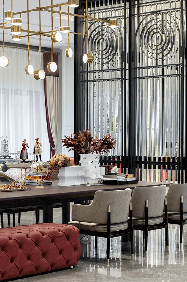 以“下午茶”为氛围主题丨营造出古典英伦风与现代摩登感交织共映的售楼空间