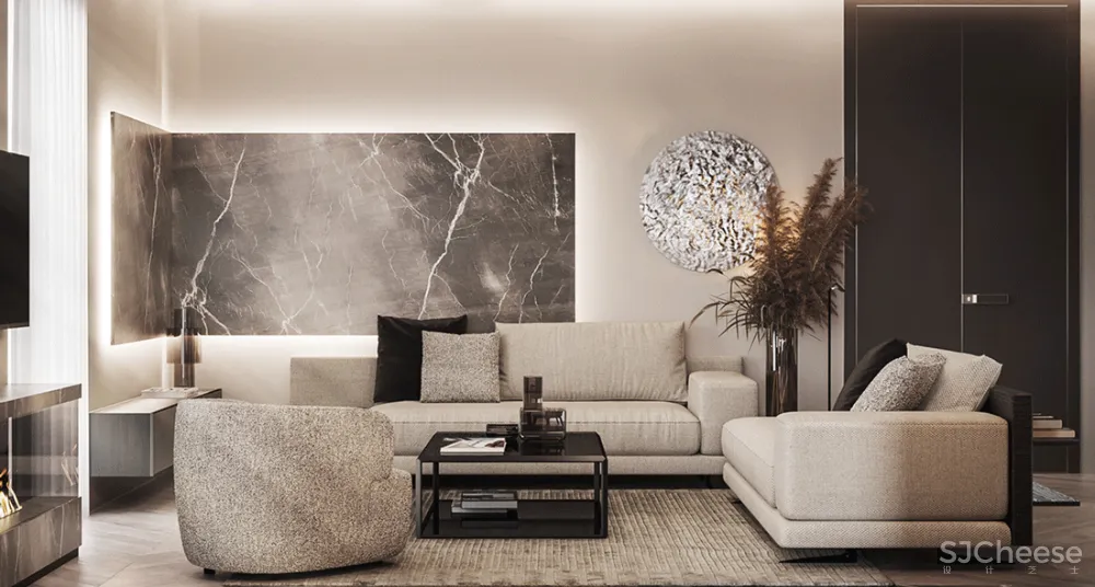 105㎡ 简约+高级灰+轻奢丨最理想的家就长这样