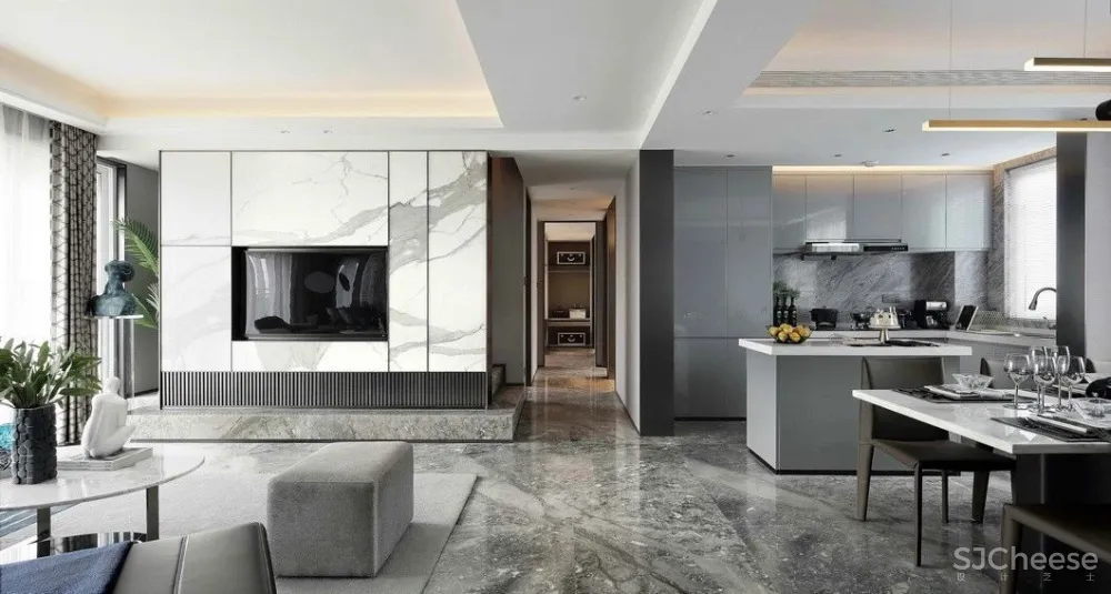 新作 | 200㎡ 顶级复式,绝佳质感打造高级范