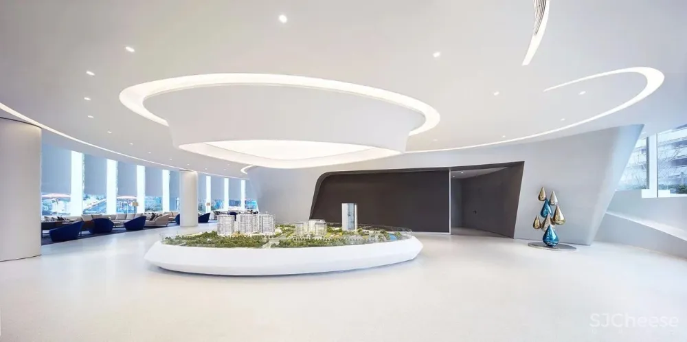 【于强设计&沃屋陈设】2600㎡“汽车主题“的售楼中心,酷爆了