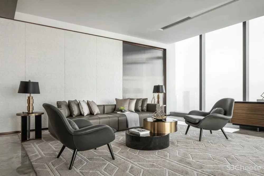 高级灰丨演绎奢侈办公头等舱