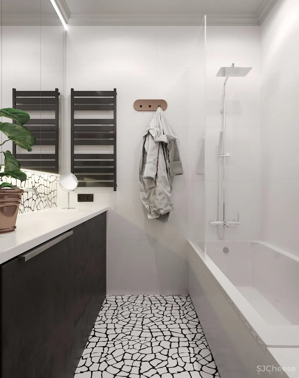 66㎡ 的公寓丨竟能设计出2室1厅和独立马桶间