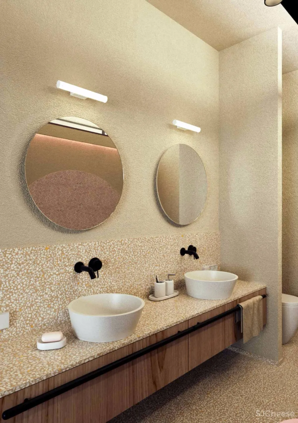 76㎡ 两室两卫丨开放式的设计