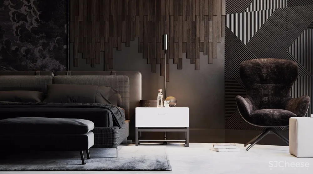 高级黑的护墙板设计丨让你家颜值翻一倍