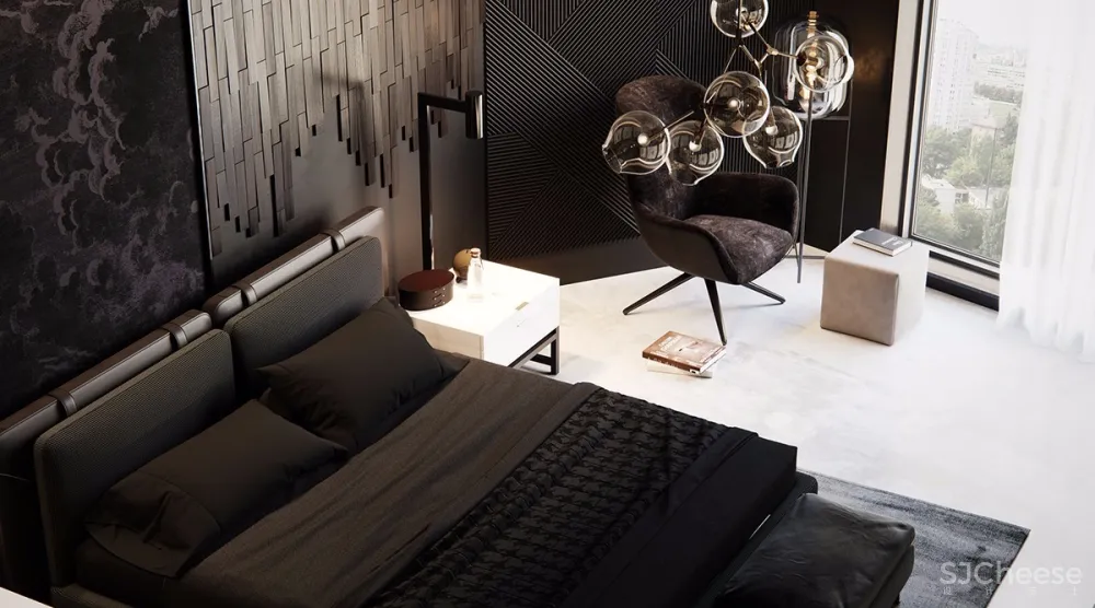 高级黑的护墙板设计丨让你家颜值翻一倍