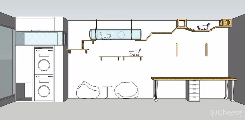 两个日系女孩在60㎡小屋丨收纳进了满房杂物,还有4只猫咪主子