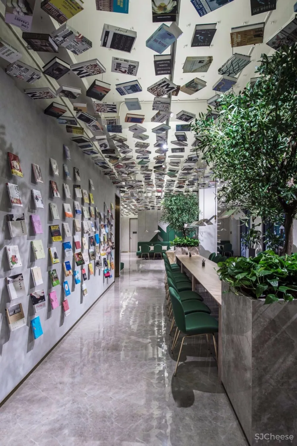 600㎡以‘’书‘’为主题新杂志咖啡设计