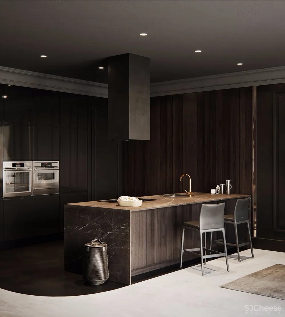 高级黑的护墙板设计丨让你家颜值翻一倍